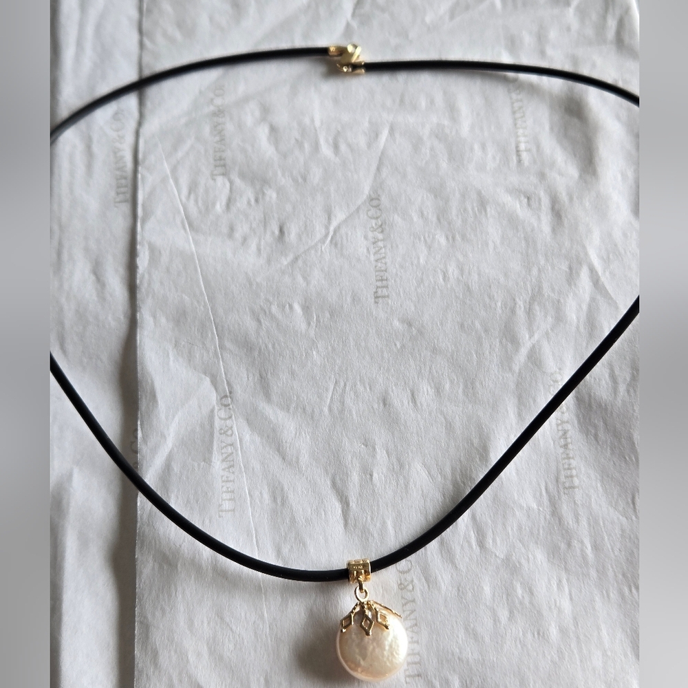 14k Gold Rubber Necklace